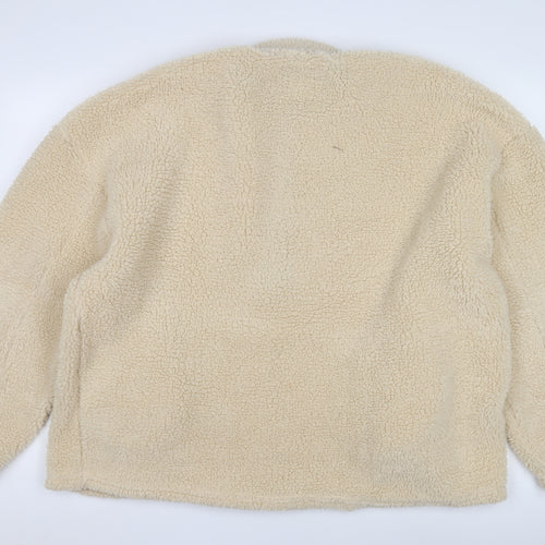 Boohoo Women’s Beige Zip Sweatshirt Size 18