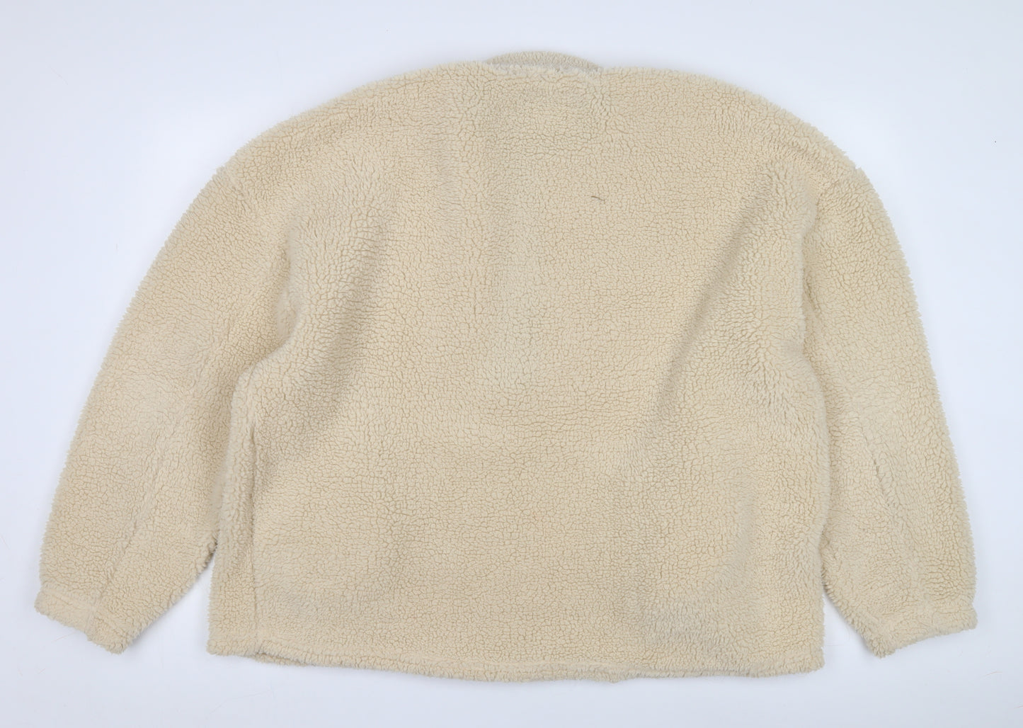Boohoo Women’s Beige Zip Sweatshirt Size 18