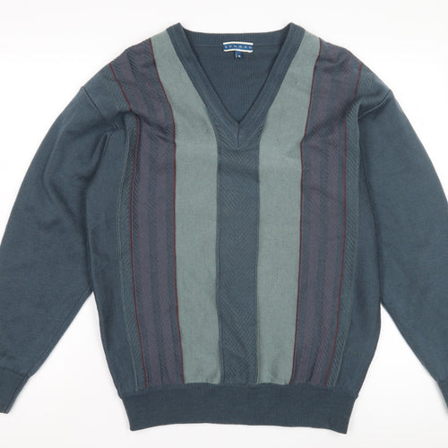 Sangan Men's Blue Striped Pullover Jumper M