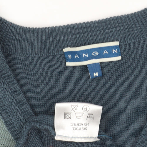 Sangan Men's Blue Striped Pullover Jumper M