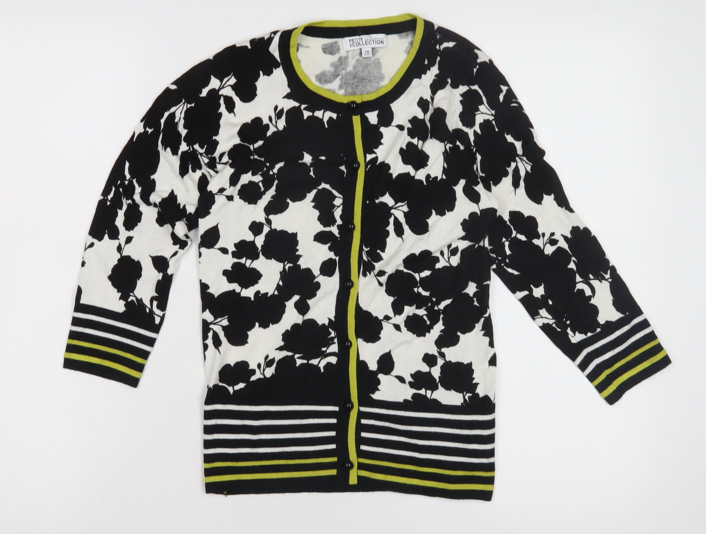 Debenhams Women's Black Floral Cardigan, Size 10