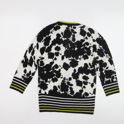 Debenhams Women's Black Floral Cardigan, Size 10