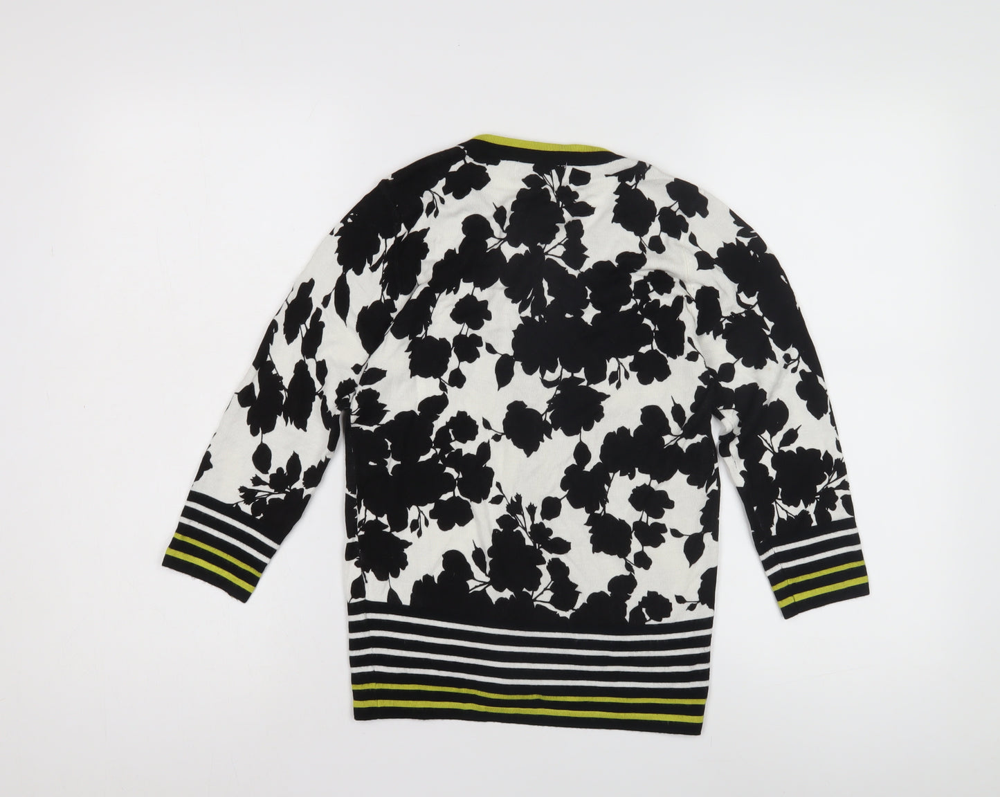 Debenhams Women's Black Floral Cardigan, Size 10