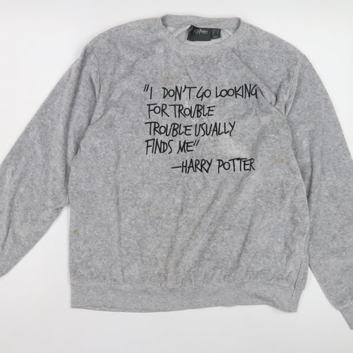 Harry Potter Grey Pullover Sweatshirt Unisex Adults Size 20