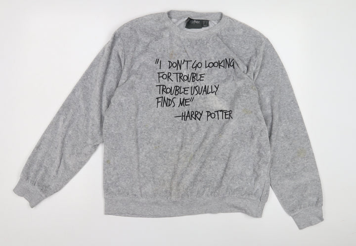 Harry Potter Grey Pullover Sweatshirt Unisex Adults Size 20