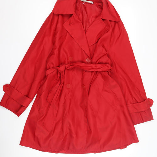 Marks & Spencer Women's Red Trench Coat Size 8