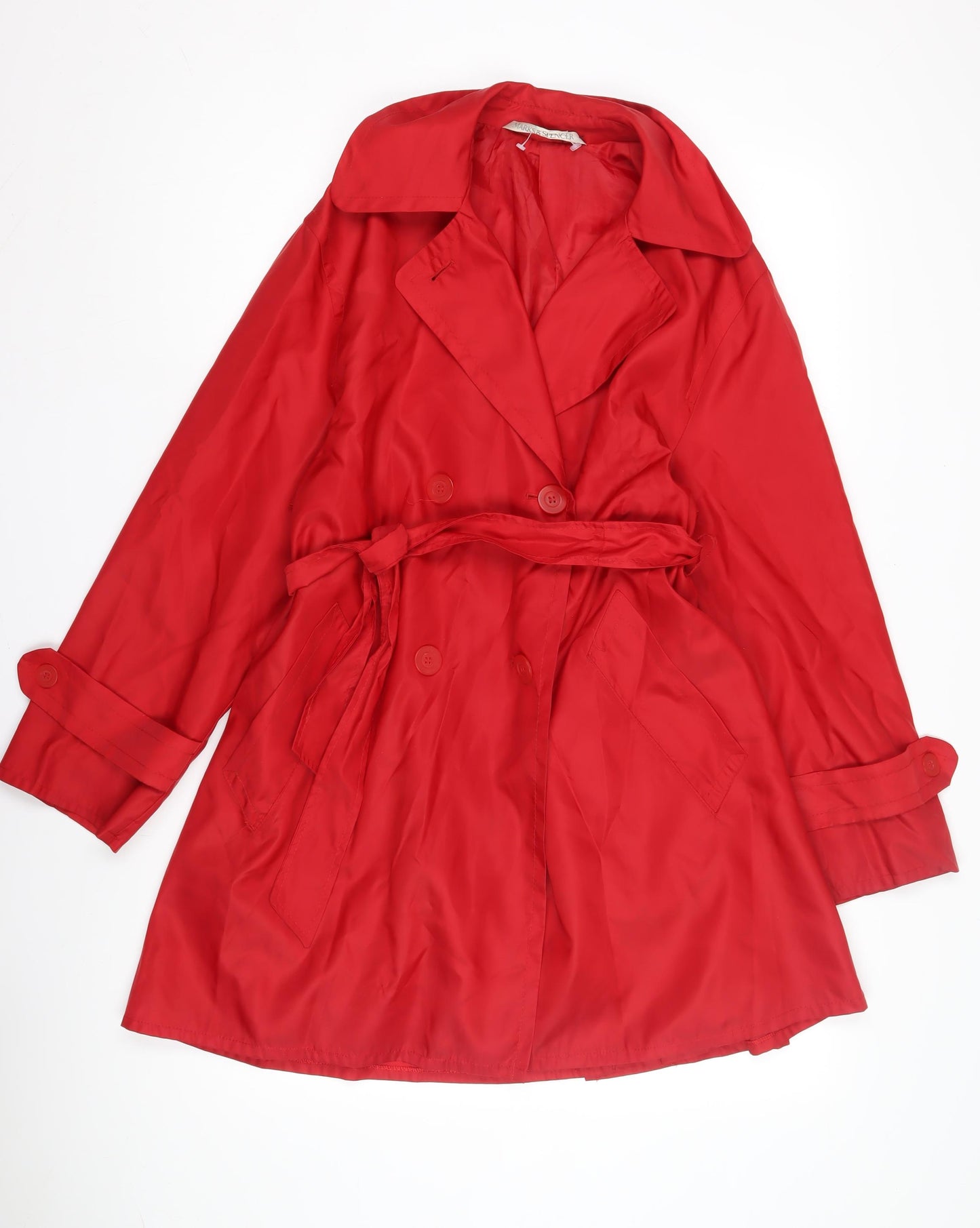 Marks & Spencer Women's Red Trench Coat Size 8