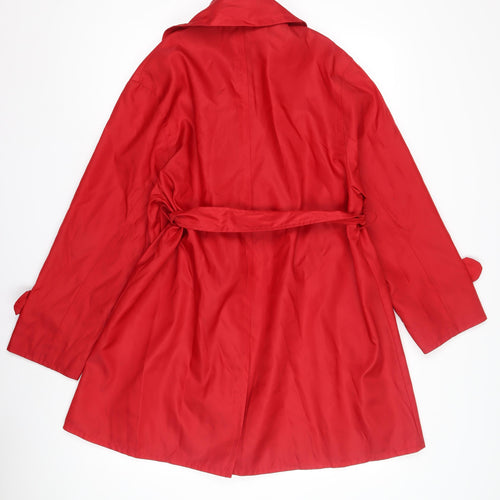 Marks & Spencer Women's Red Trench Coat Size 8