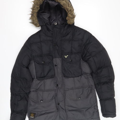 Voi Jeans Co. Black Puffer Jacket S Unisex