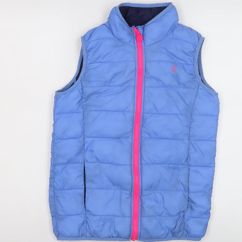 Joules Women's Blue Puffer Waistcoat, Size 112cm