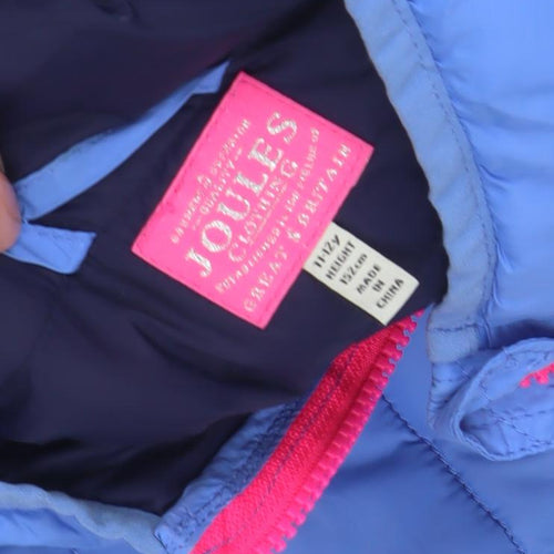 Joules Women's Blue Puffer Waistcoat, Size 112cm