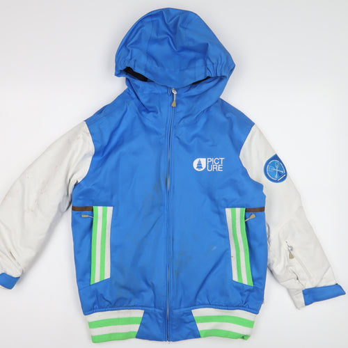 Picture Teens Blue Varsity Jacket Size 10 Winter