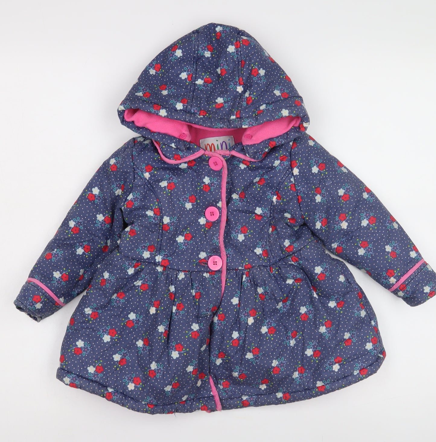 Mini Club Girls Floral Puffer Jacket Multicoloured 2-3 Yrs