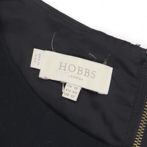 Hobbs Women's Black Dress 3/4 Sleeve Size 16
