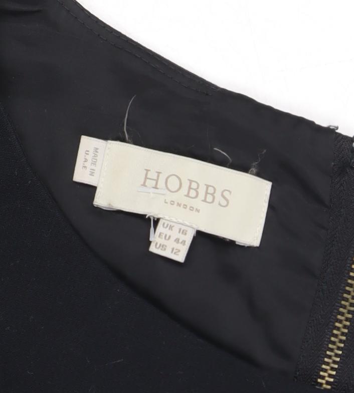 Hobbs Women's Black Dress 3/4 Sleeve Size 16
