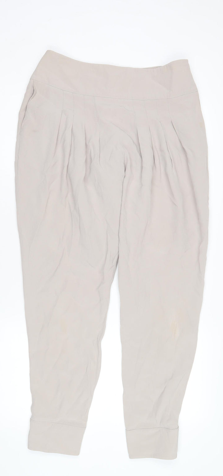 Reiss Women's Beige Trousers - Size S, Casual Style
