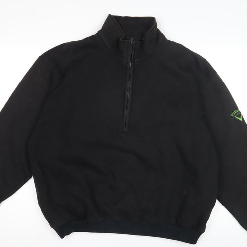 Callaway Golf Men's Black L 1/4 Zip Sweatshirt Fleece