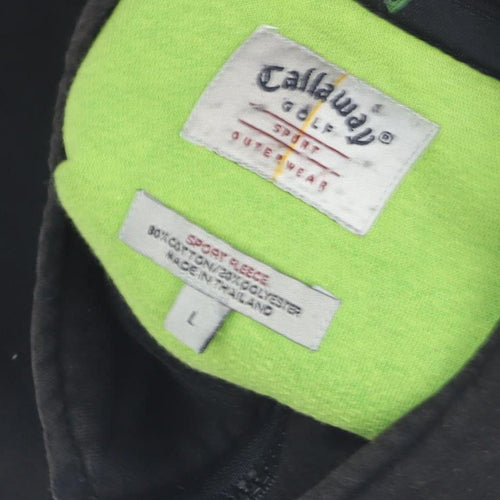 Callaway Golf Men's Black L 1/4 Zip Sweatshirt Fleece