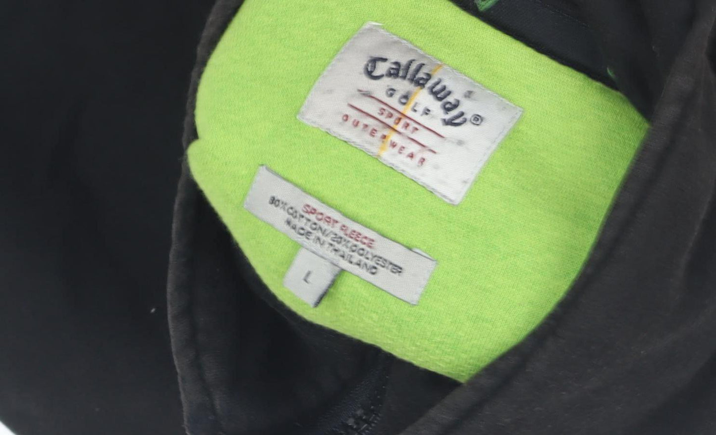 Callaway Golf Men's Black L 1/4 Zip Sweatshirt Fleece