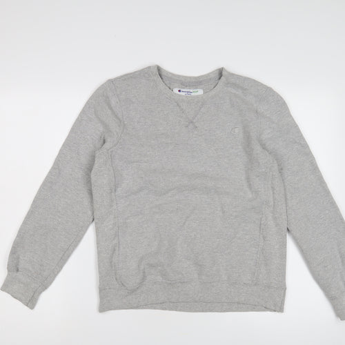 Champion Grey Unisex Sweatshirt M Eco-Friendly Logo