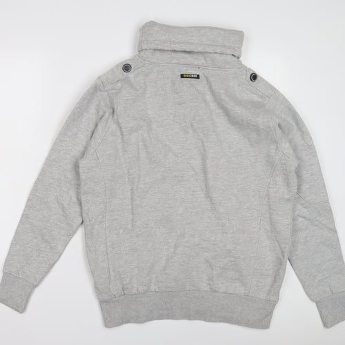 Cross Hatch Men's Grey Medium Sweatshirt with Logo and Zip