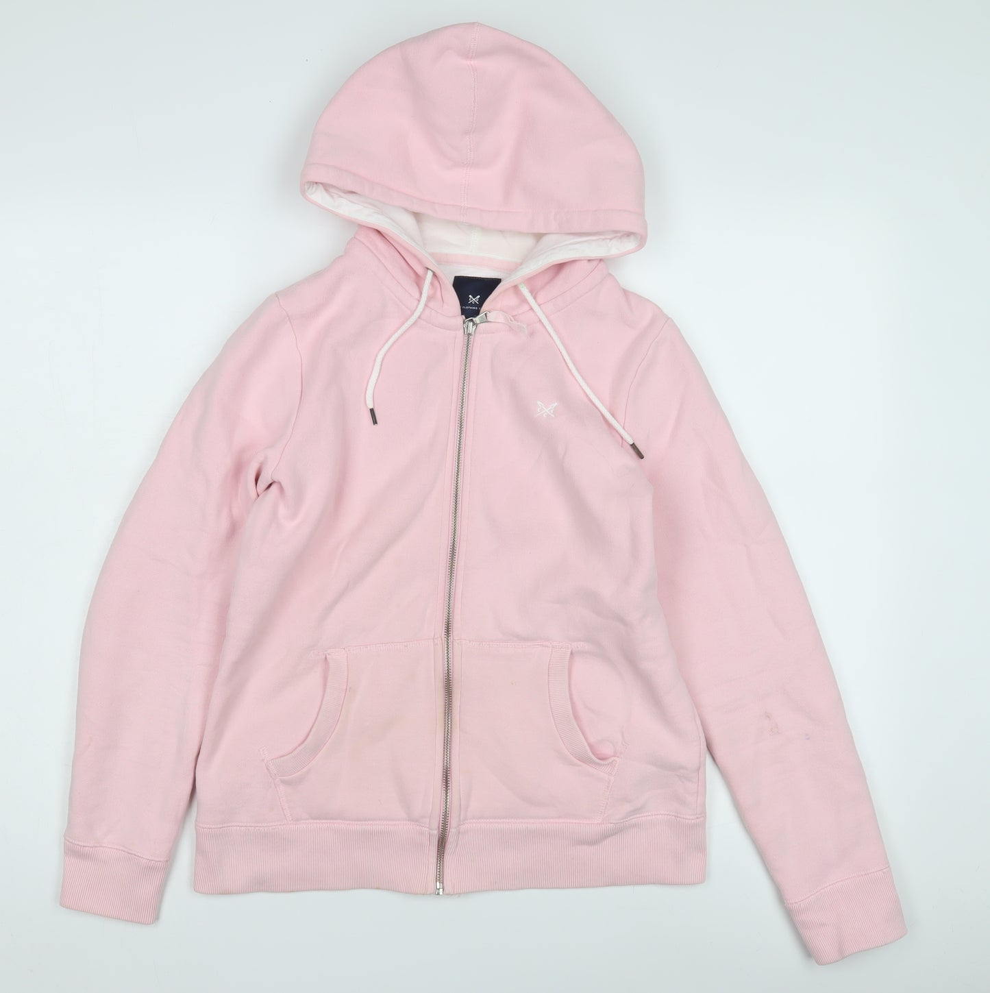 Crew Clothing Co Women's Pink Full Zip Hoodie Size 8