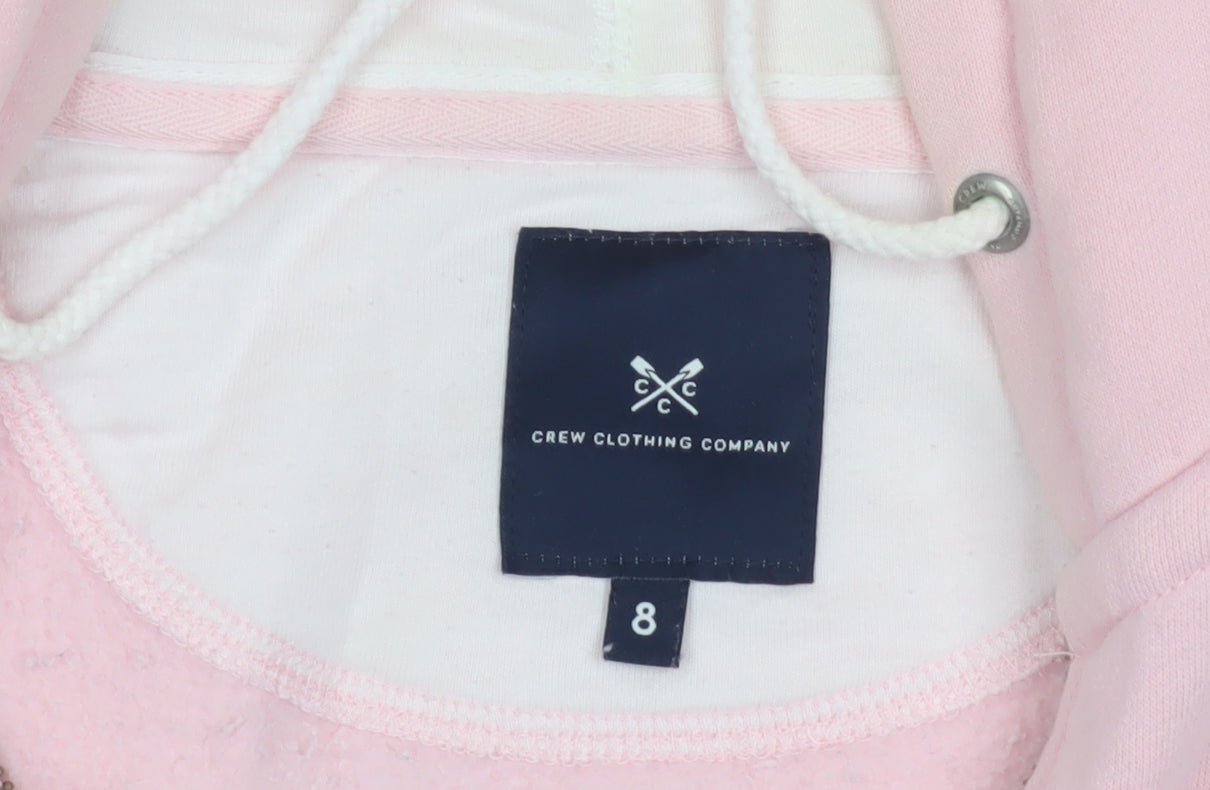 Crew Clothing Co Women's Pink Full Zip Hoodie Size 8
