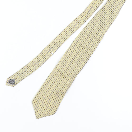 Angelo Bosani Men’s Yellow Silk Geometric Tie