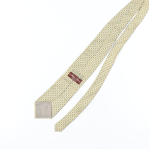 Angelo Bosani Men’s Yellow Silk Geometric Tie
