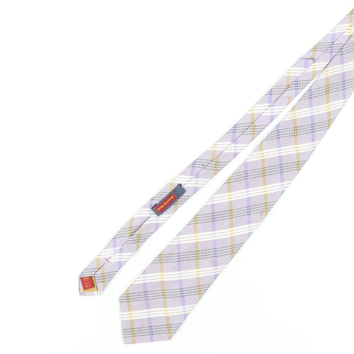 Austin Reed Men's Purple Plaid Silk Tie, Excellent Condition