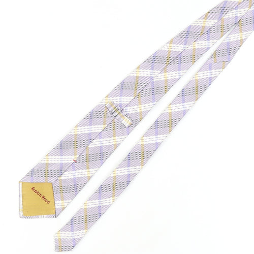 Austin Reed Men's Purple Plaid Silk Tie, Excellent Condition