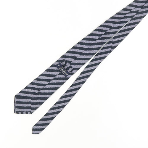 Carducci Men's Black Silk Striped Designer Handmade Tie