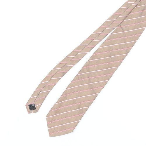 Jaeger Men's Beige Striped Silk Tie