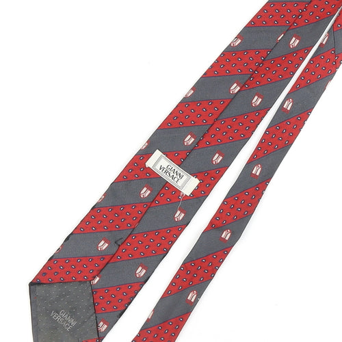 Gianni Versace Men's Red Silk Paisley Tie