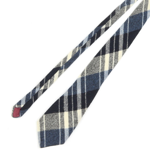 Shetland Wool Men's Blue Plaid Tie