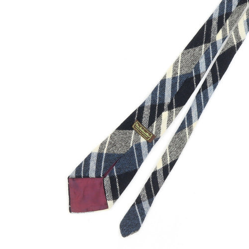 Shetland Wool Men's Blue Plaid Tie