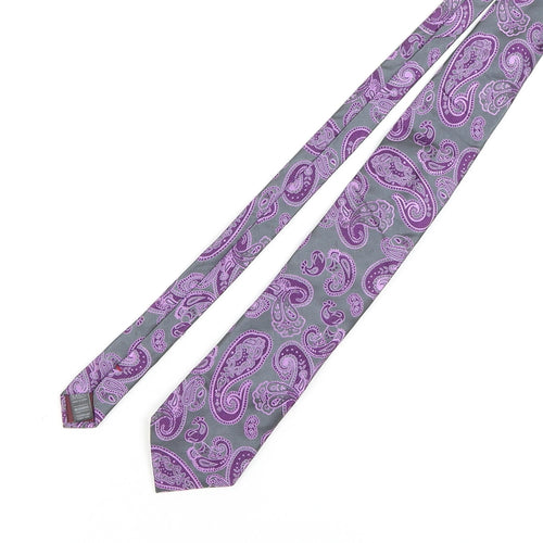 Marks and Spencer Men's Purple Paisley Silk Tie