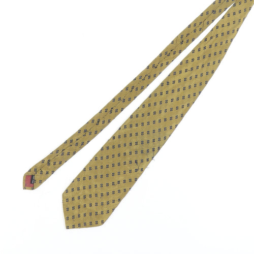 Silkworm Men’s Gold Geometric Silk Handmade Tie