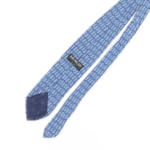 Baumler Men's Blue Silk Geometric Tie
