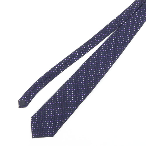 W.V. Brown Men's Blue Slim Silk Tie