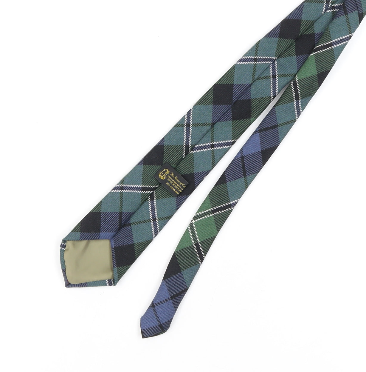 The House of Edgar Men's Tartan Wool Tie - Blue & Green