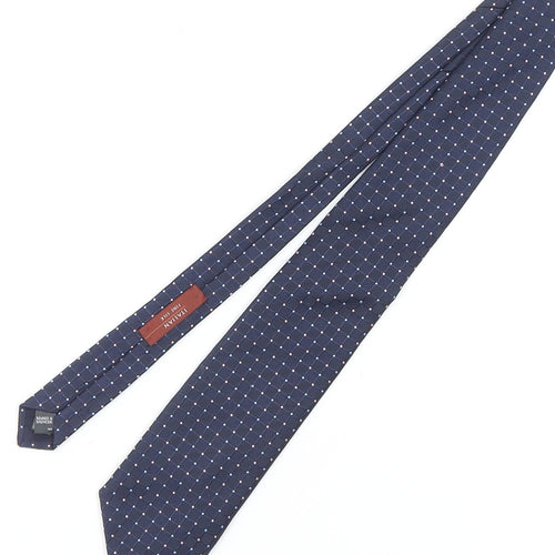 Marks and Spencer Men's Blue Silk Geometric Tie