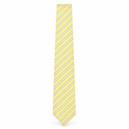 Michelsons of London Yellow Striped Polyester Men's Tie