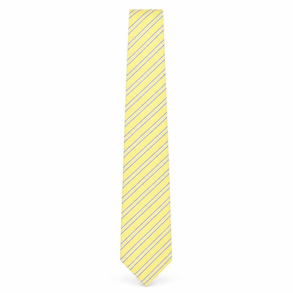 Michelsons of London Yellow Striped Polyester Men's Tie