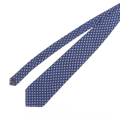 Laurant Benon Men's Blue Silk Geometric Tie