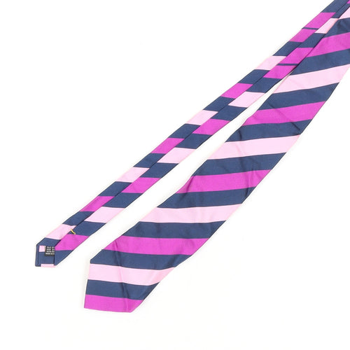 New & Lingwood Men's Pink Striped Silk Tie
