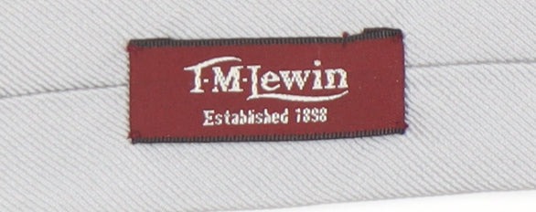 T.M. Lewin Men's Grey Silk Twill Tie One Size