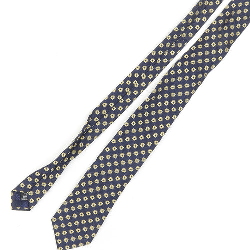 Boggi Milano Men's Blue Floral Silk Tie One Size