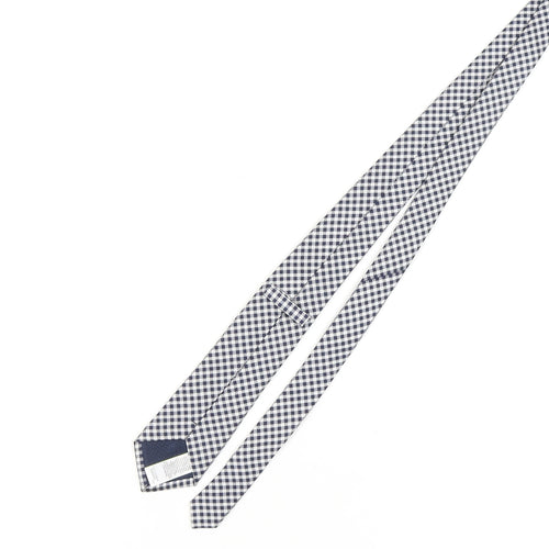 Marks and Spencer Men's Black Plaid Slim Tie - Silk