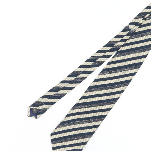 Baumler Men's Blue Striped Silk Tie